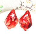 Crimson Gold Willow Earrings