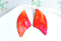 Fun Hot Pink & Orange Baobab Earrings