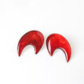 Fiery Crimson Thistle Studs