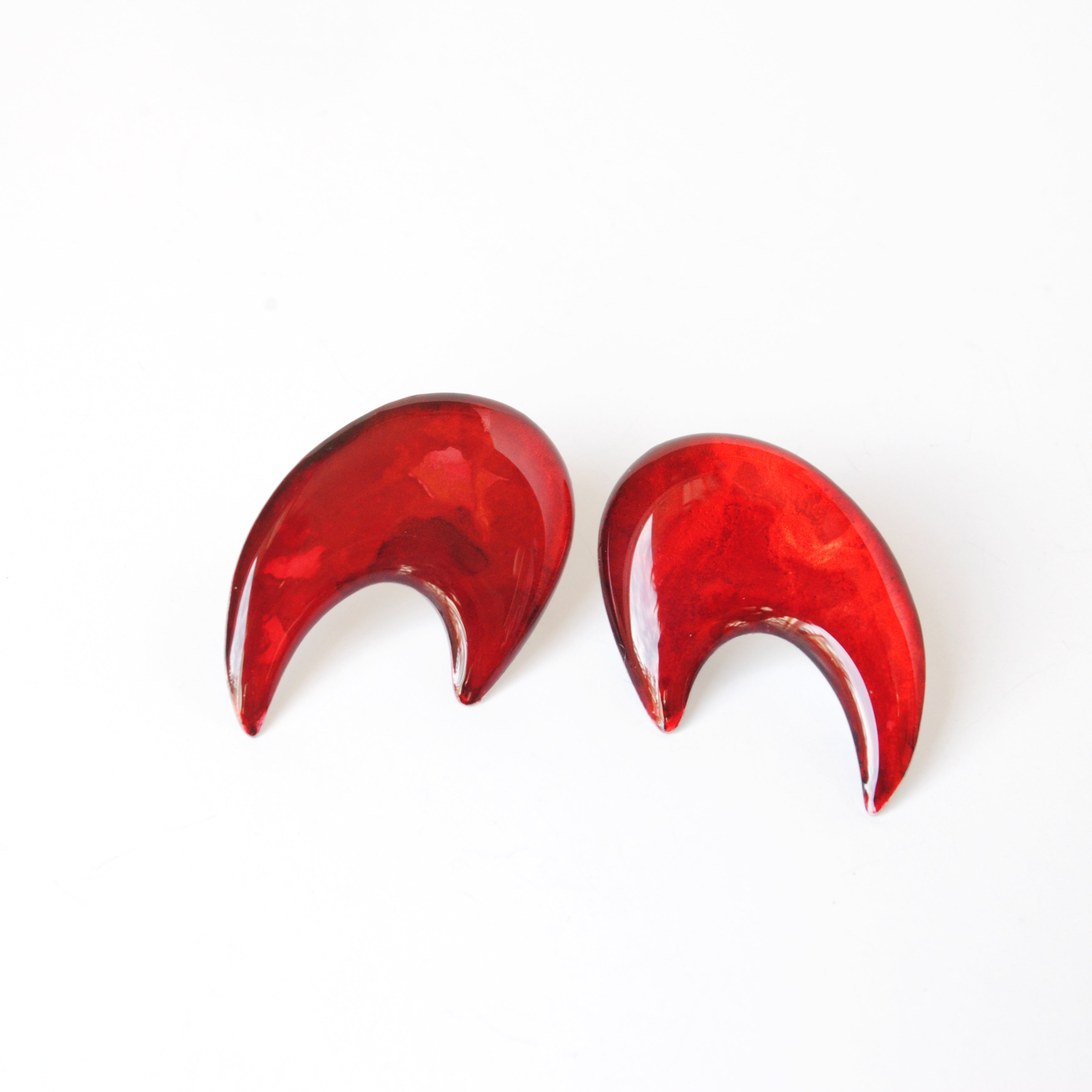 Fiery Crimson Thistle Studs