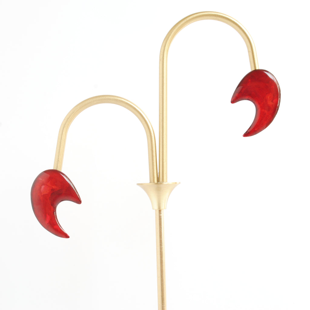 Fiery Crimson Thistle Studs