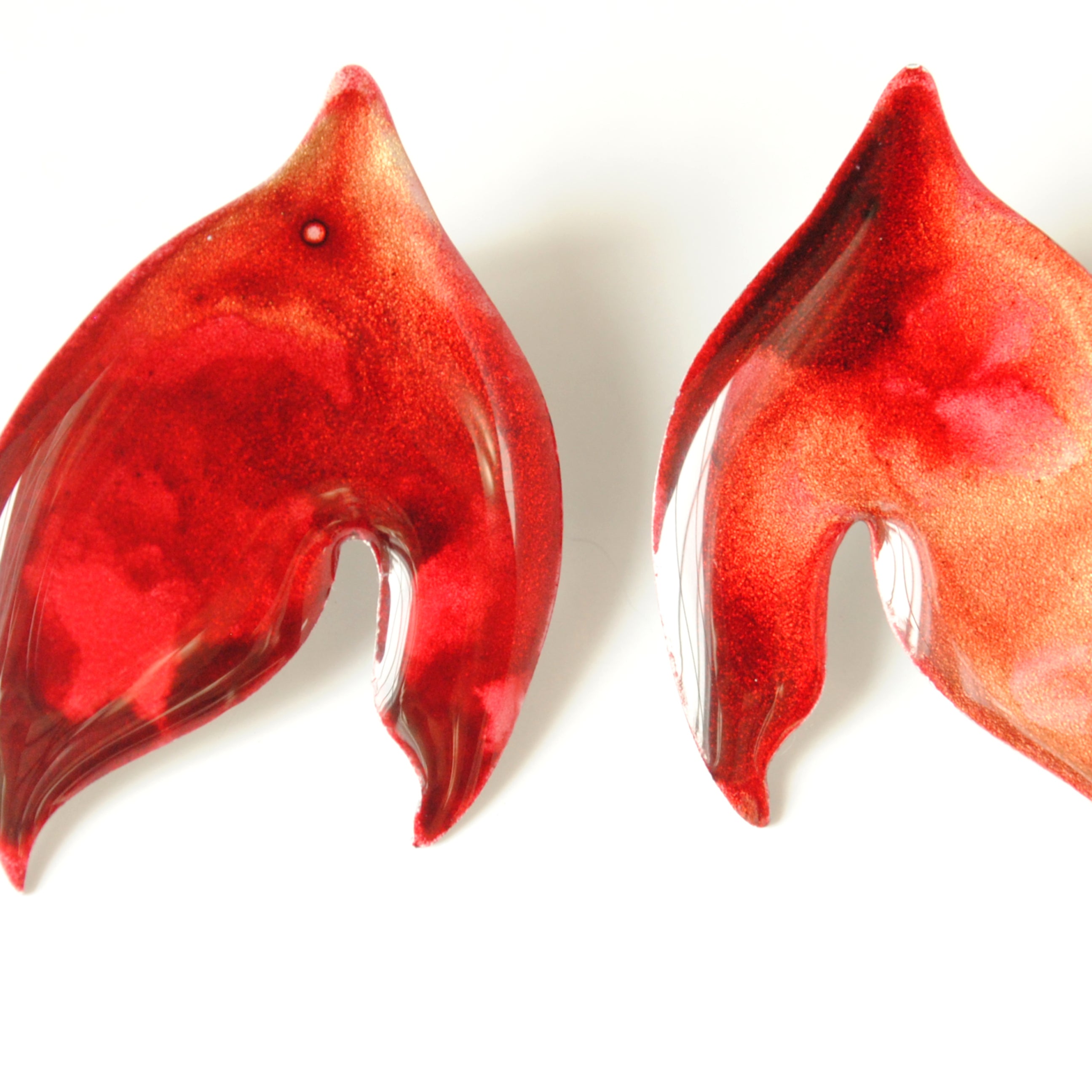 Fiery Crimson Blossom Studs