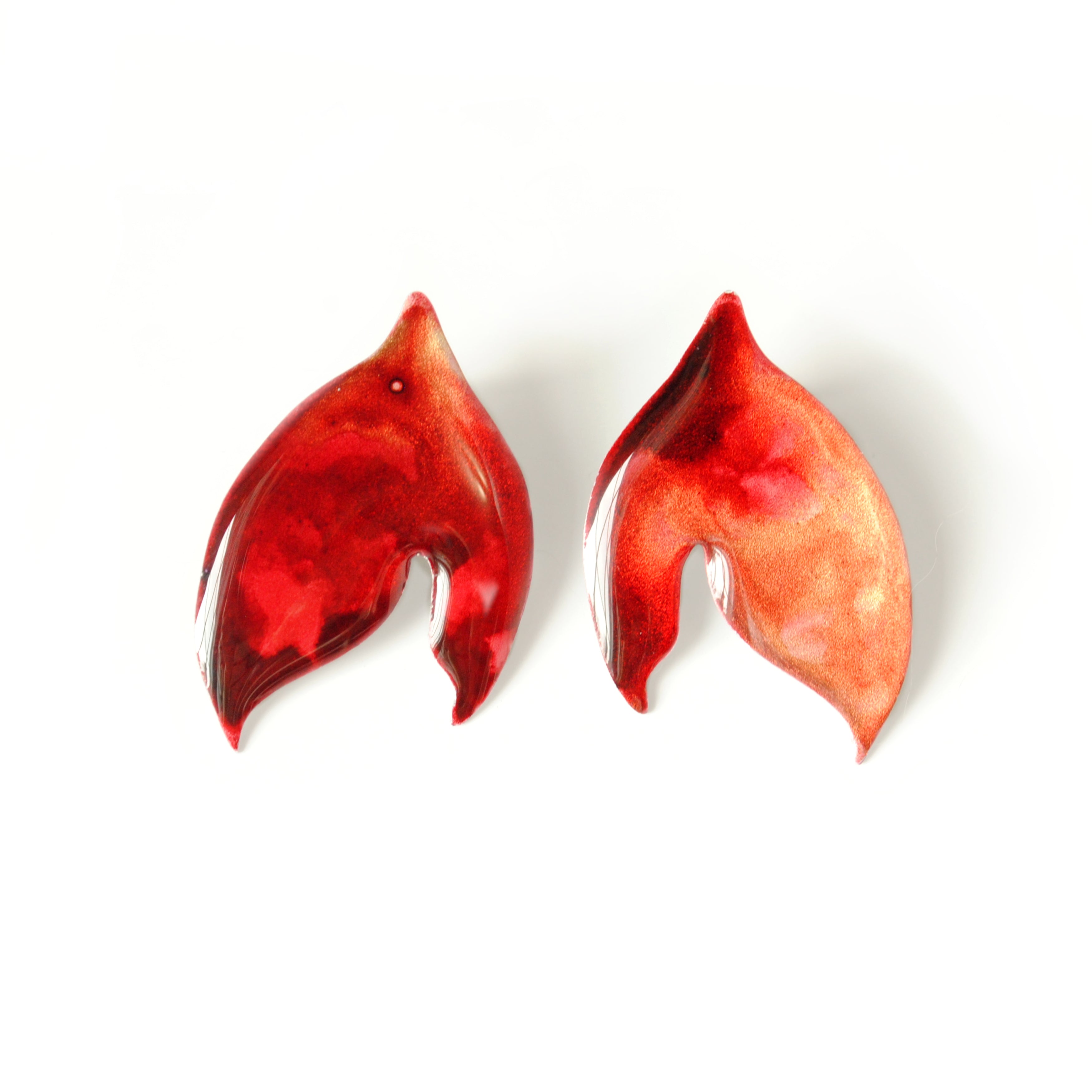 Fiery Crimson Blossom Studs