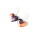 Whimsical Rosy Heart Earrings