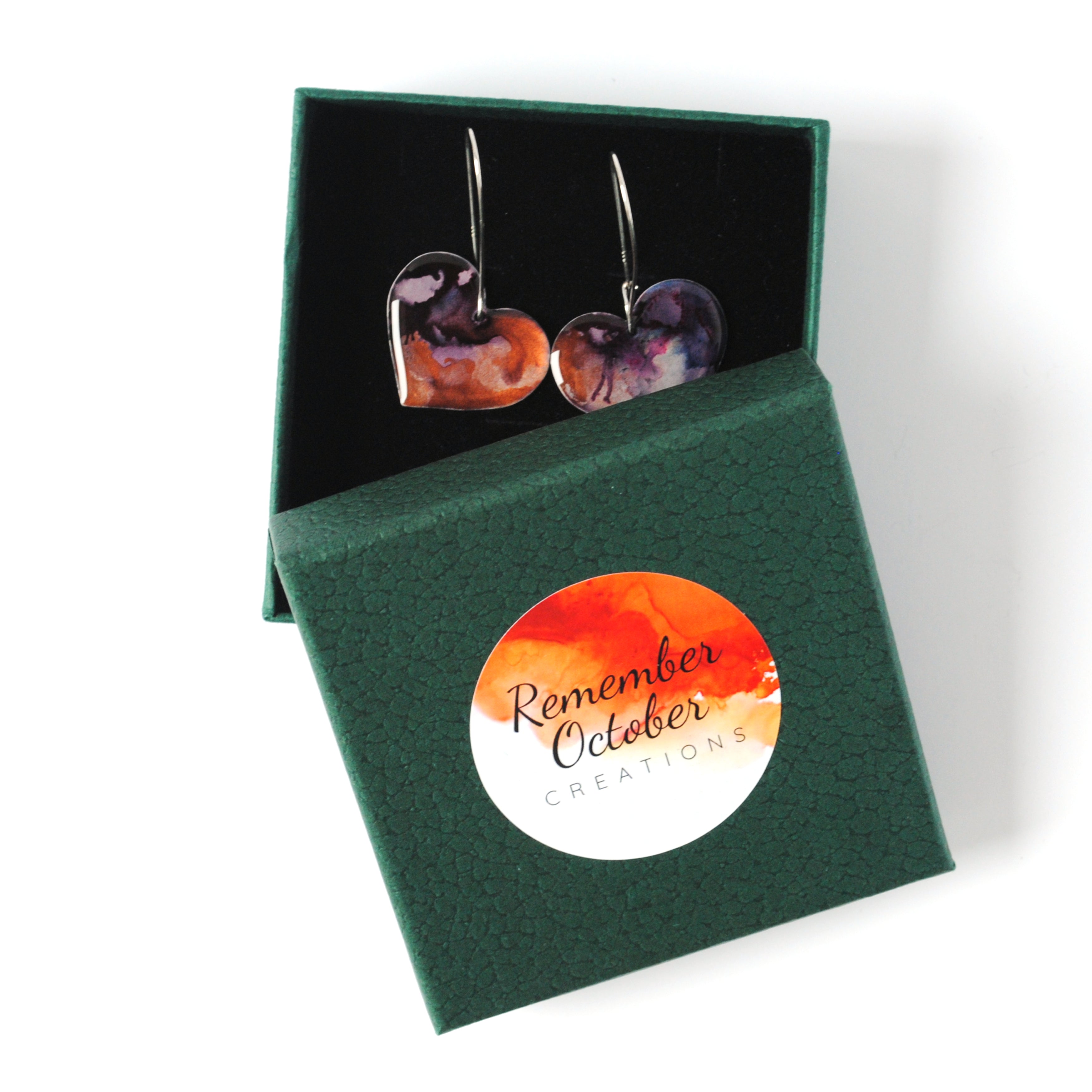 Whimsical Rosy Heart Earrings