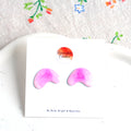 Pastel Pink Honeysuckle Studs