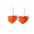 Pumpkin Spice Rosy Heart Earrings