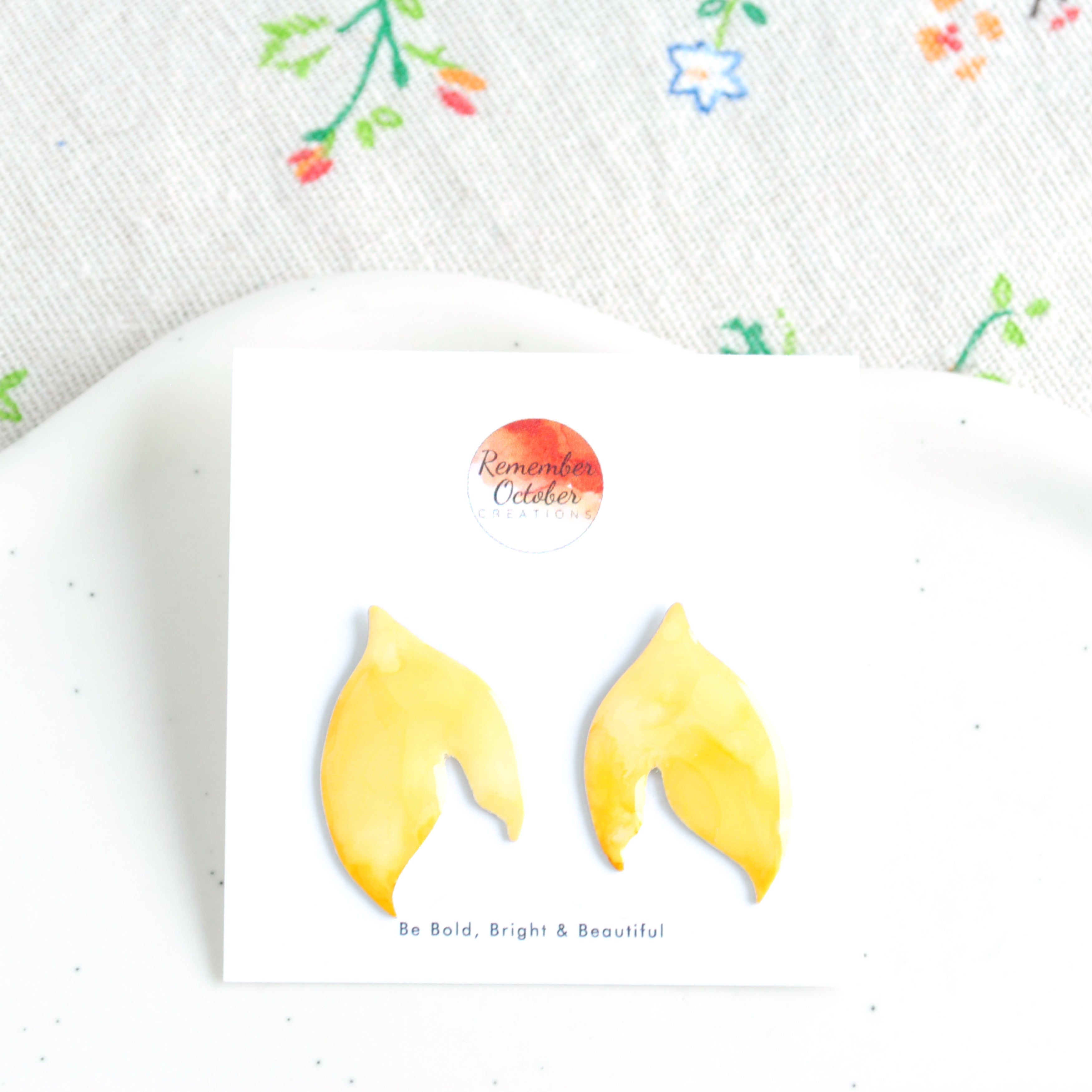 Butter Yellow Blossom Studs