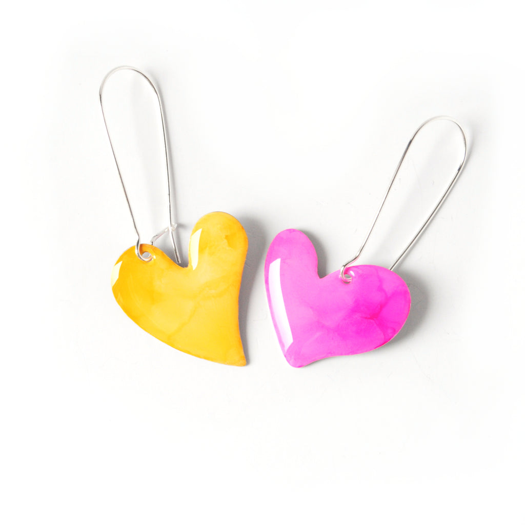 Cotton Candy Bleeding Heart Earrings