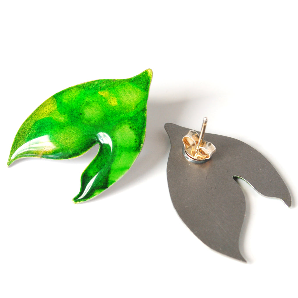 Emerald Glow Blossom Studs