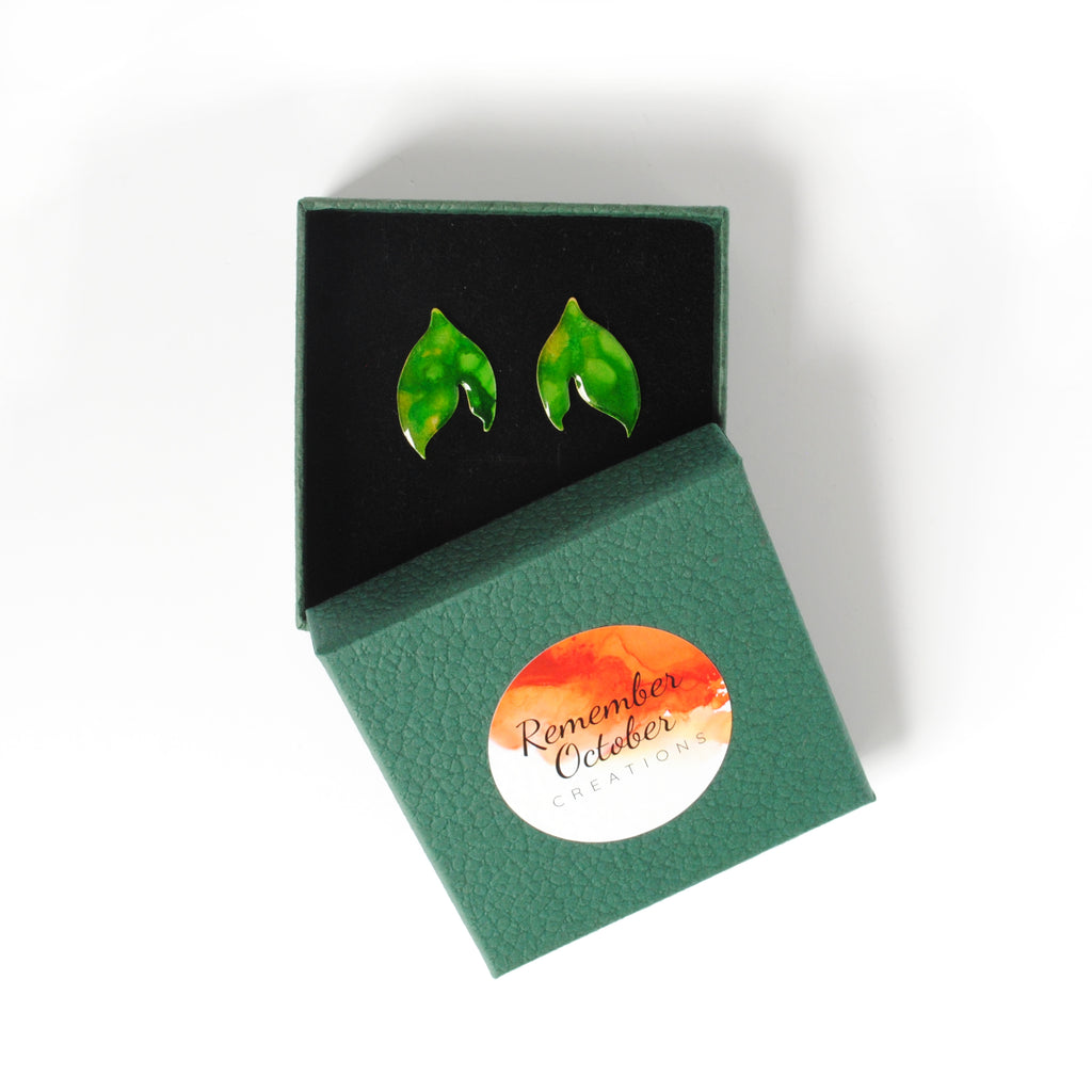 Emerald Glow Blossom Studs