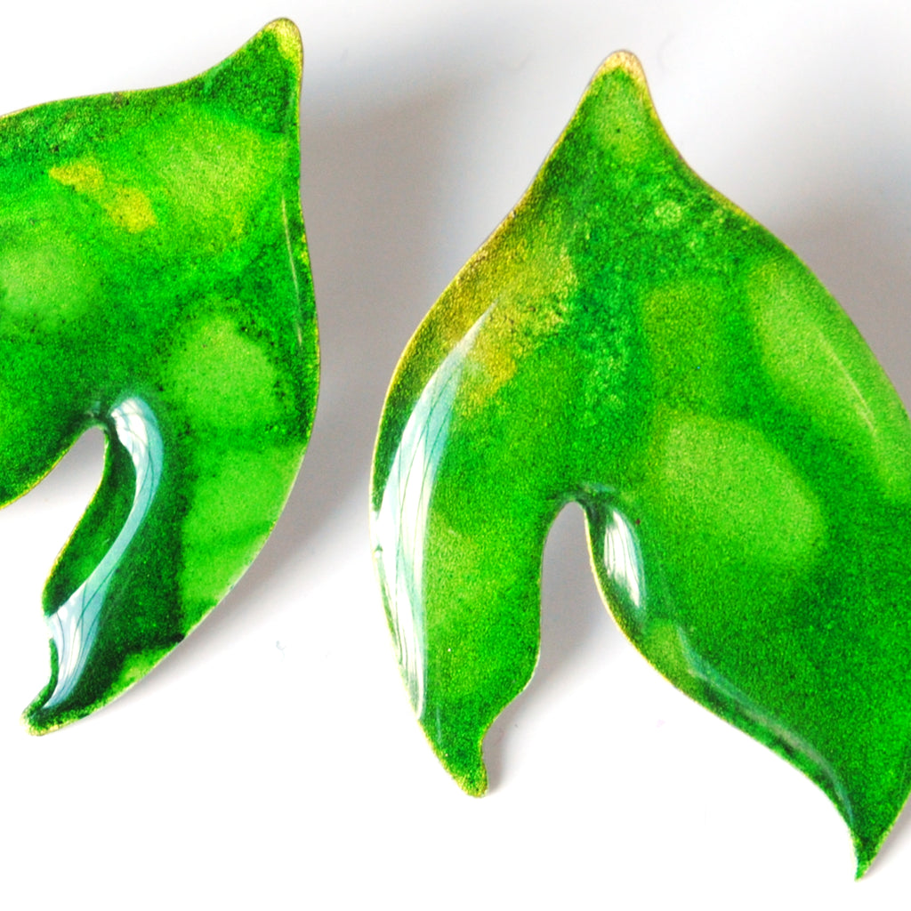 Emerald Glow Blossom Studs