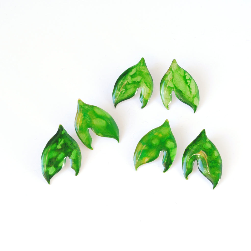 Emerald Glow Blossom Studs