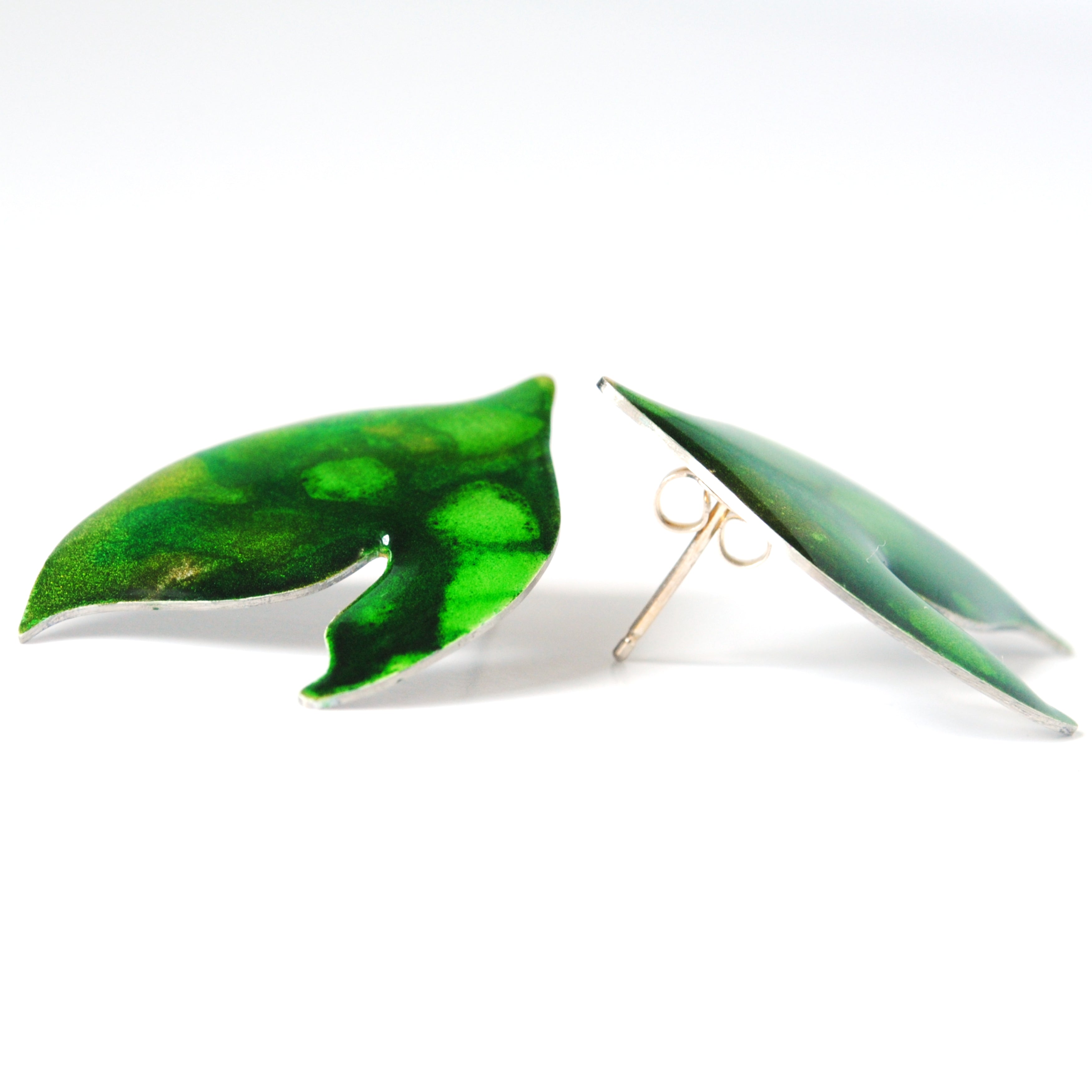 Emerald Glow Blossom Studs