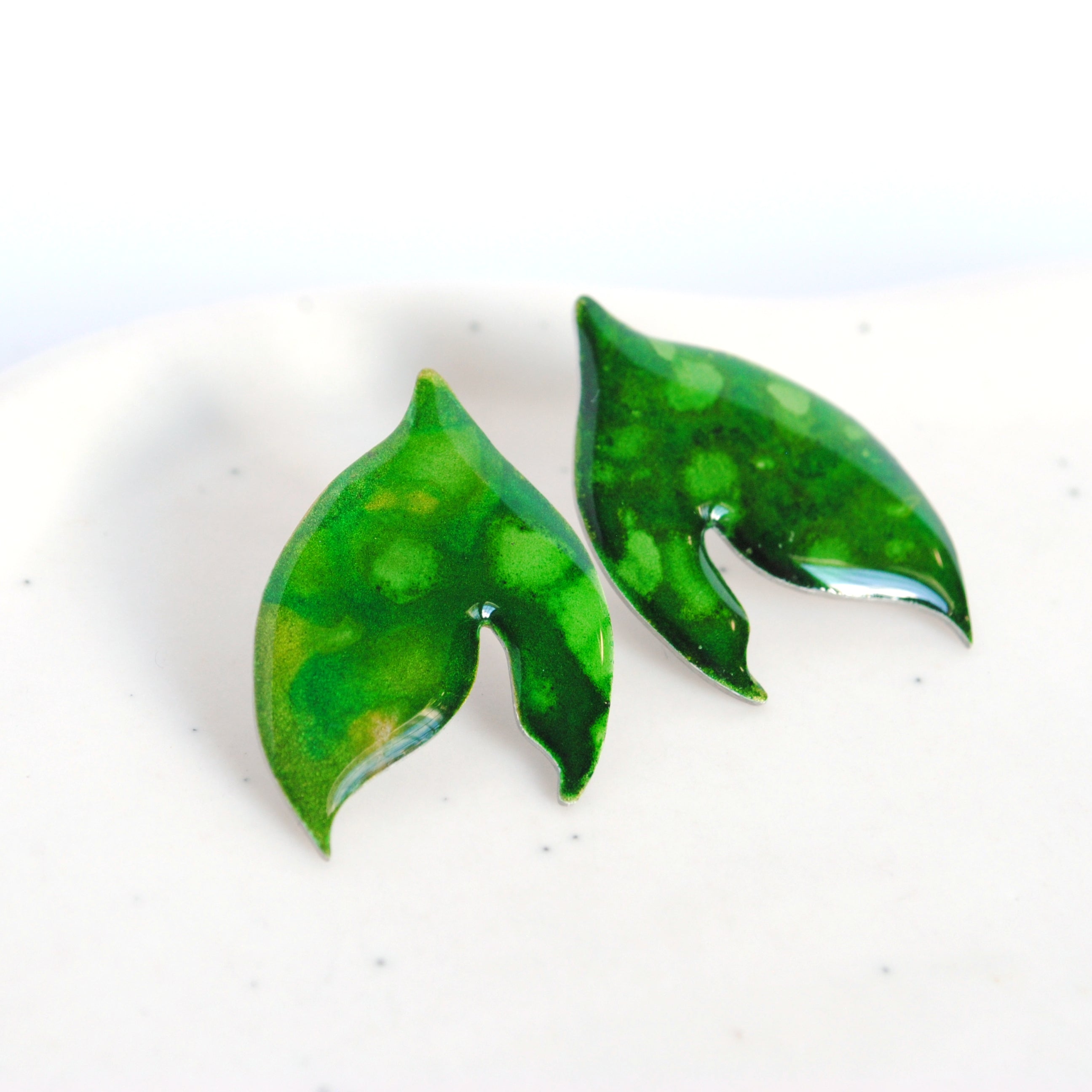 Golden Green Blossom Studs