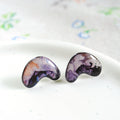 Eggplant Purple & Copper Honeysuckle Studs