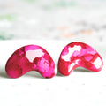 Hot Pink Honeysuckle Studs