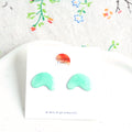 Minty Green Honeysuckle Studs
