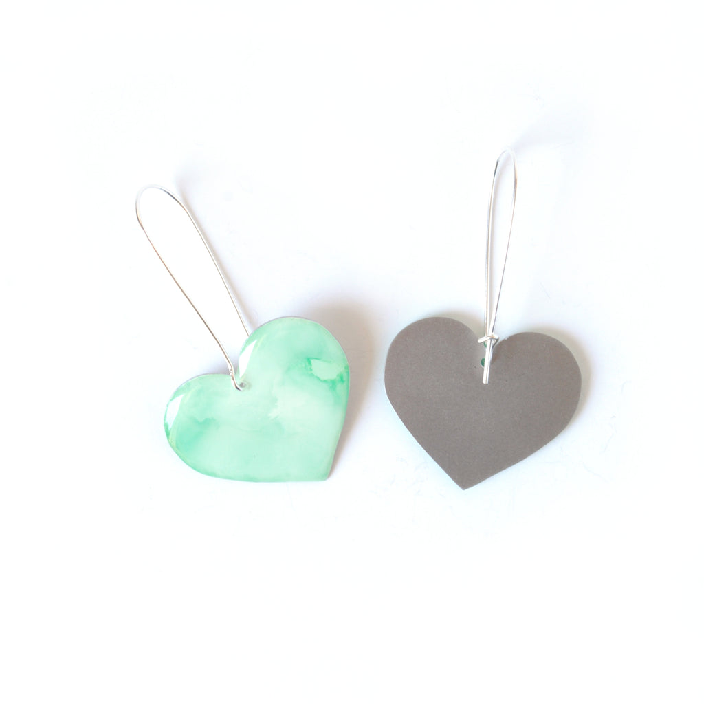 Minted Love Rosy Heart Earrings