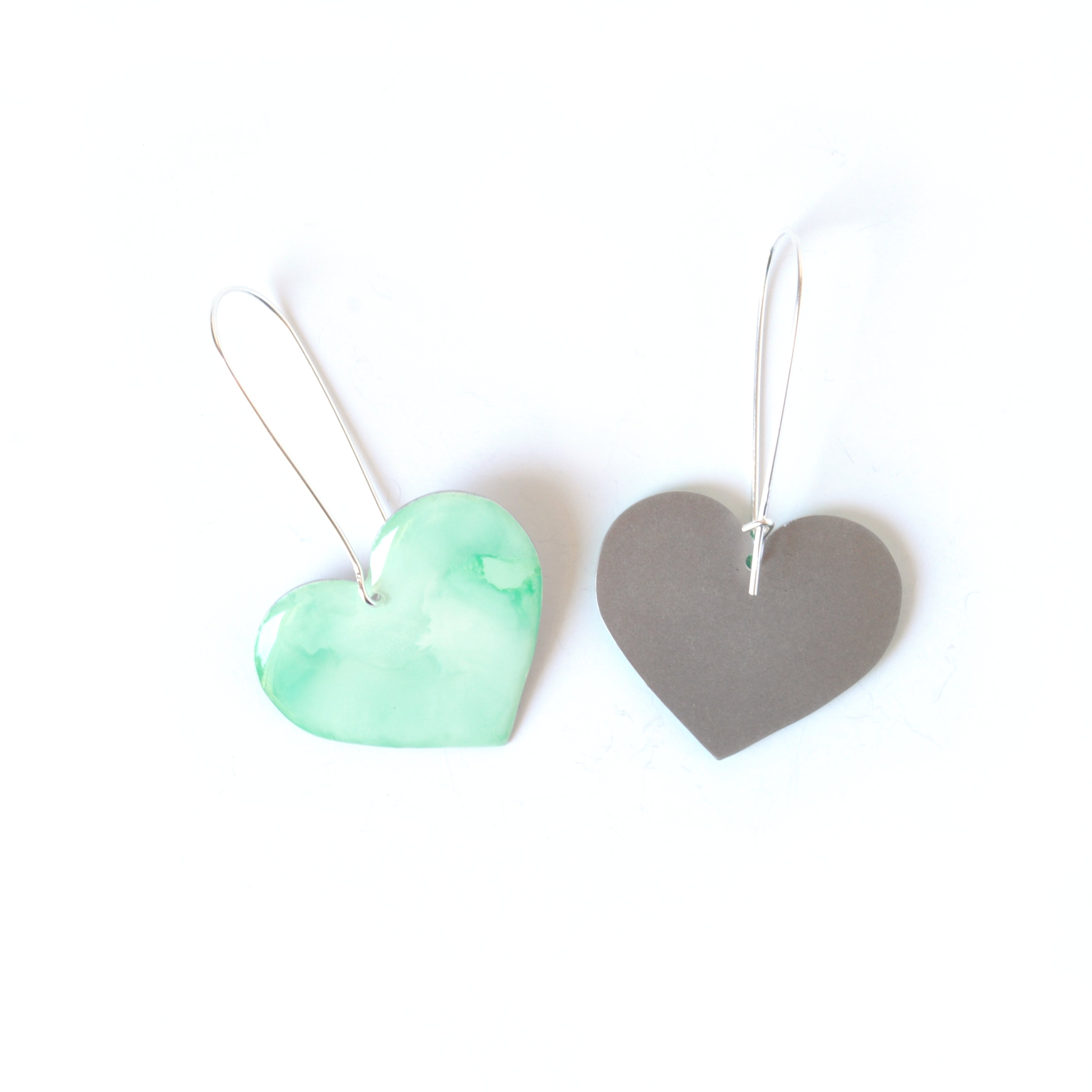 Minted Love Rosy Heart Earrings