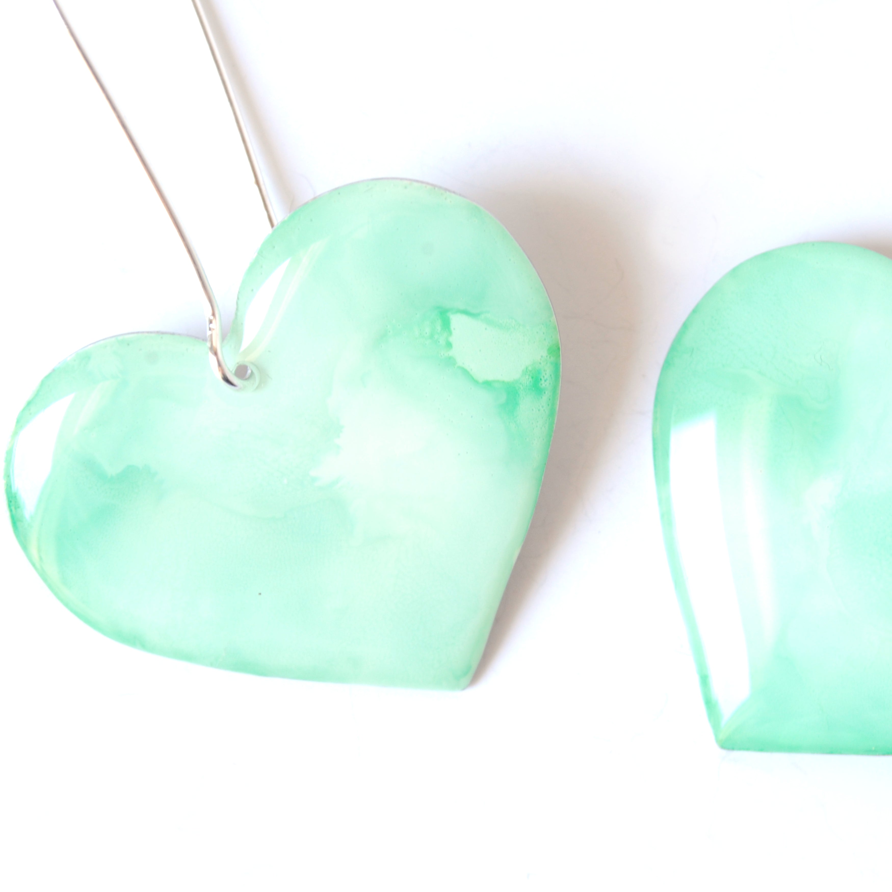 Minted Love Rosy Heart Earrings