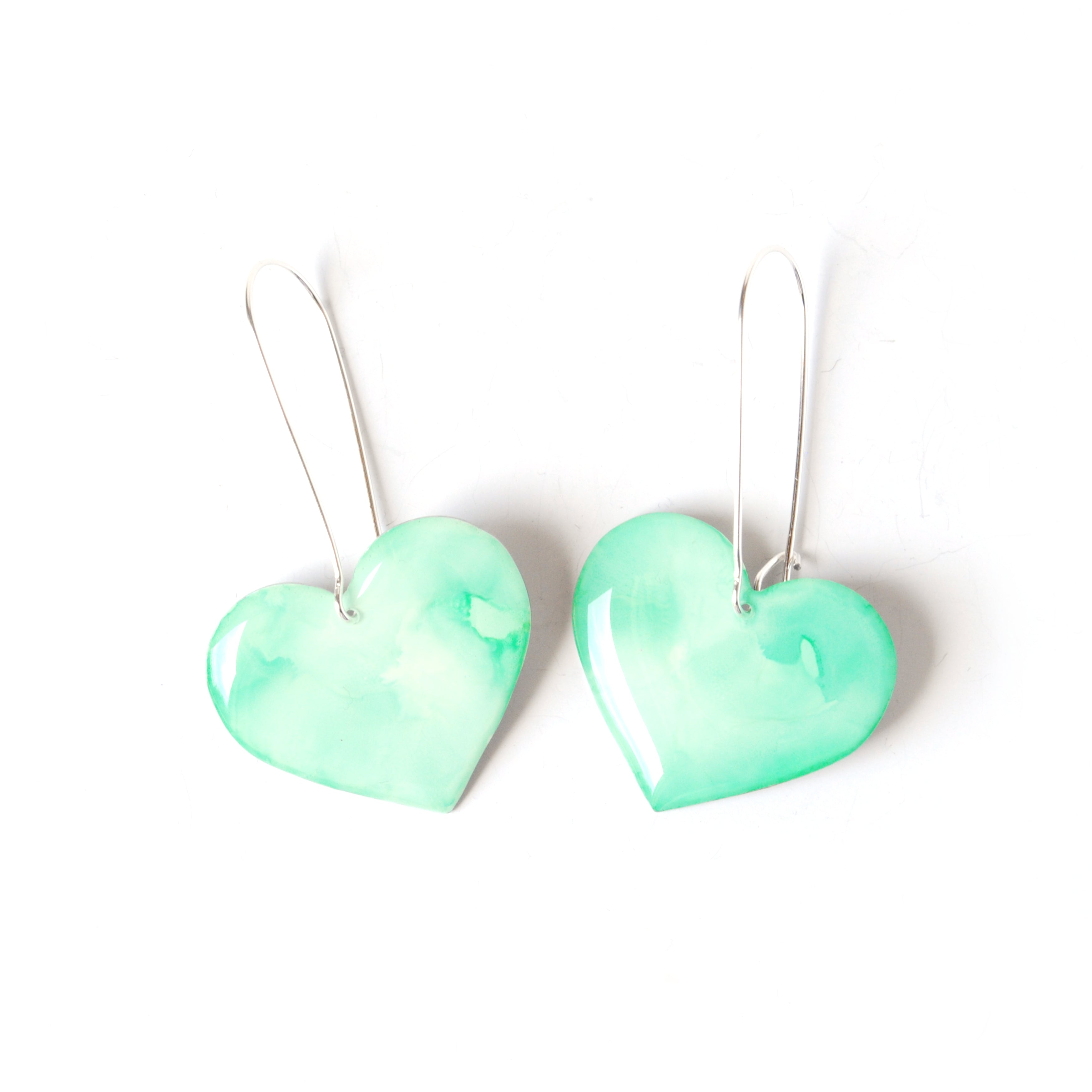 Minted Love Rosy Heart Earrings