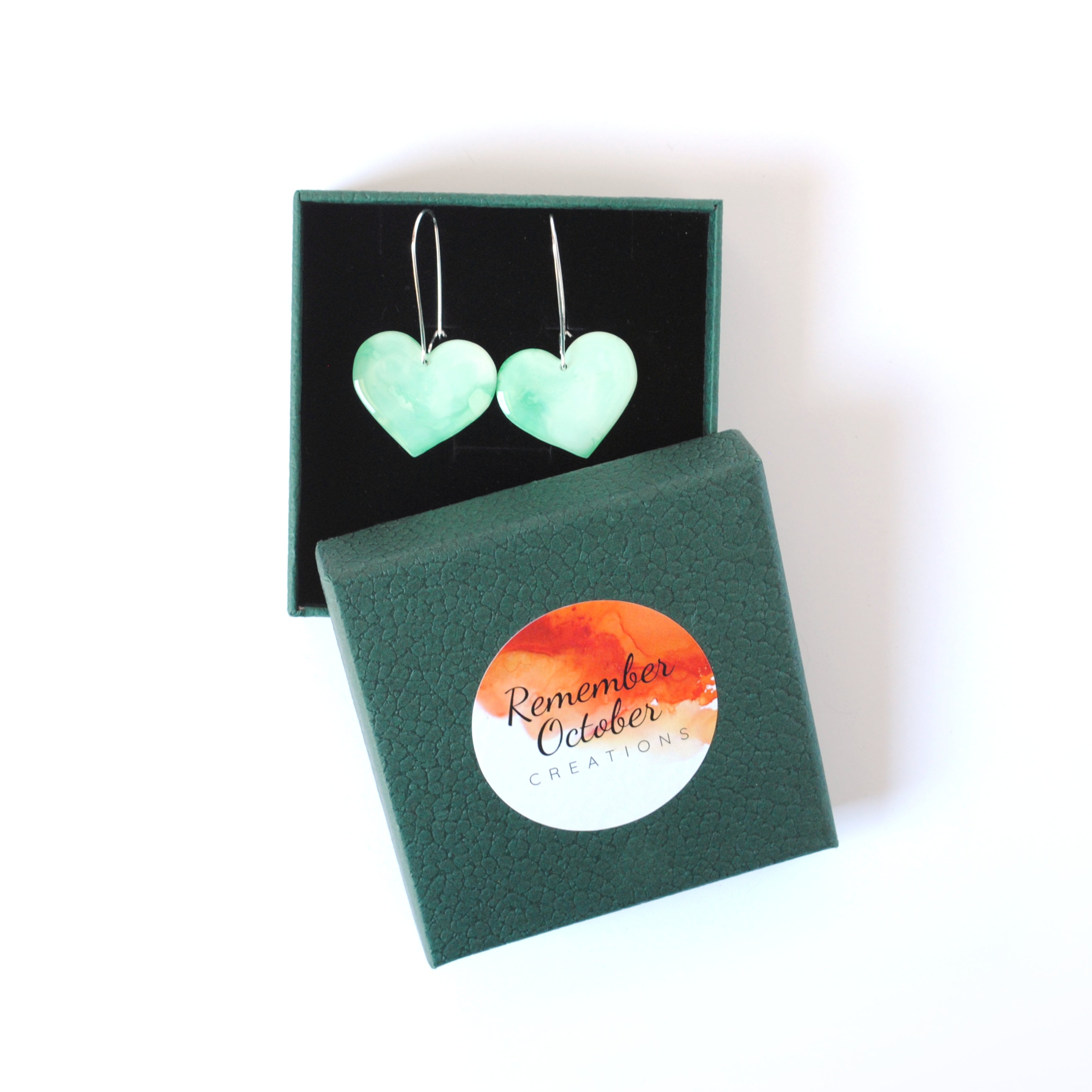 Minted Love Rosy Heart Earrings