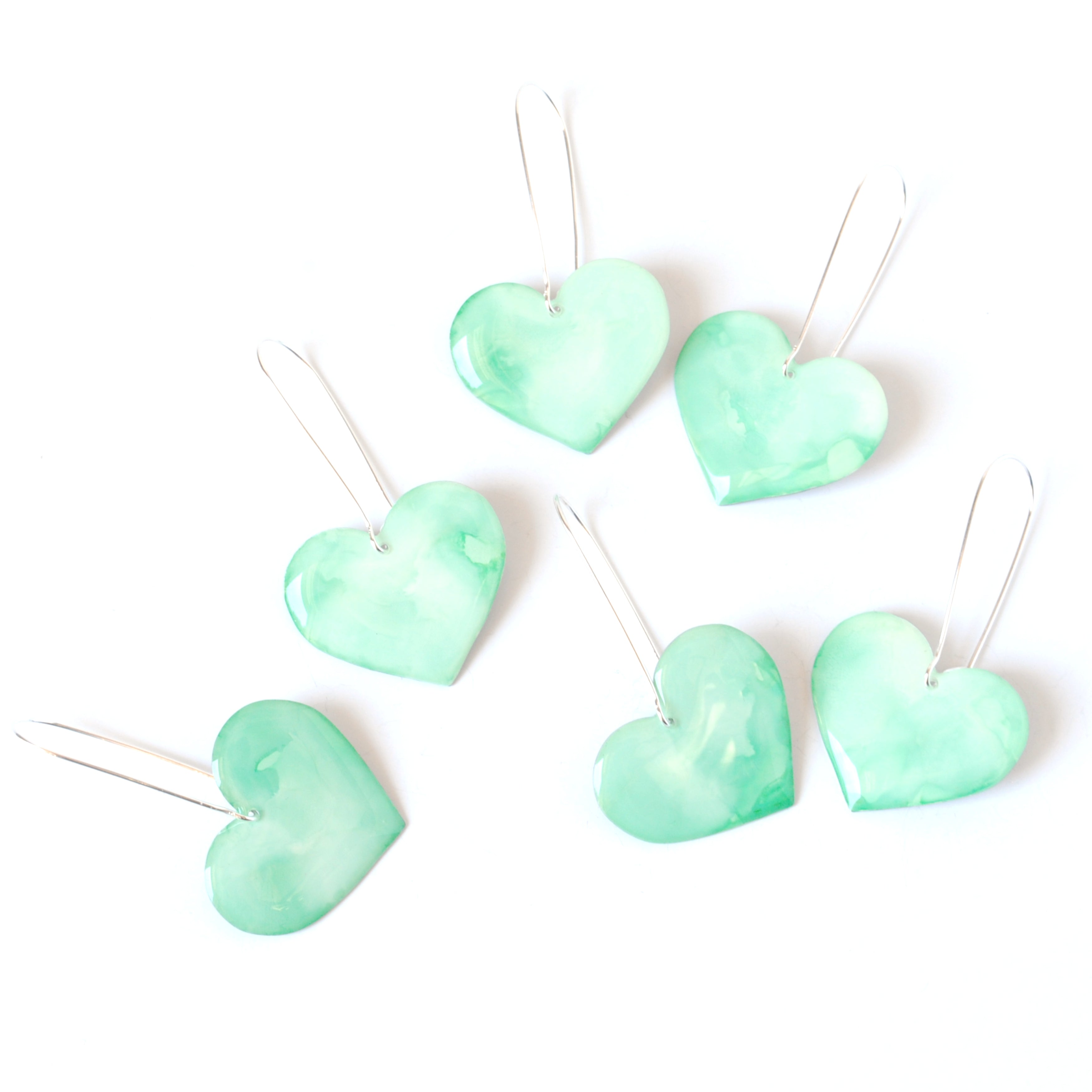 Minted Love Rosy Heart Earrings
