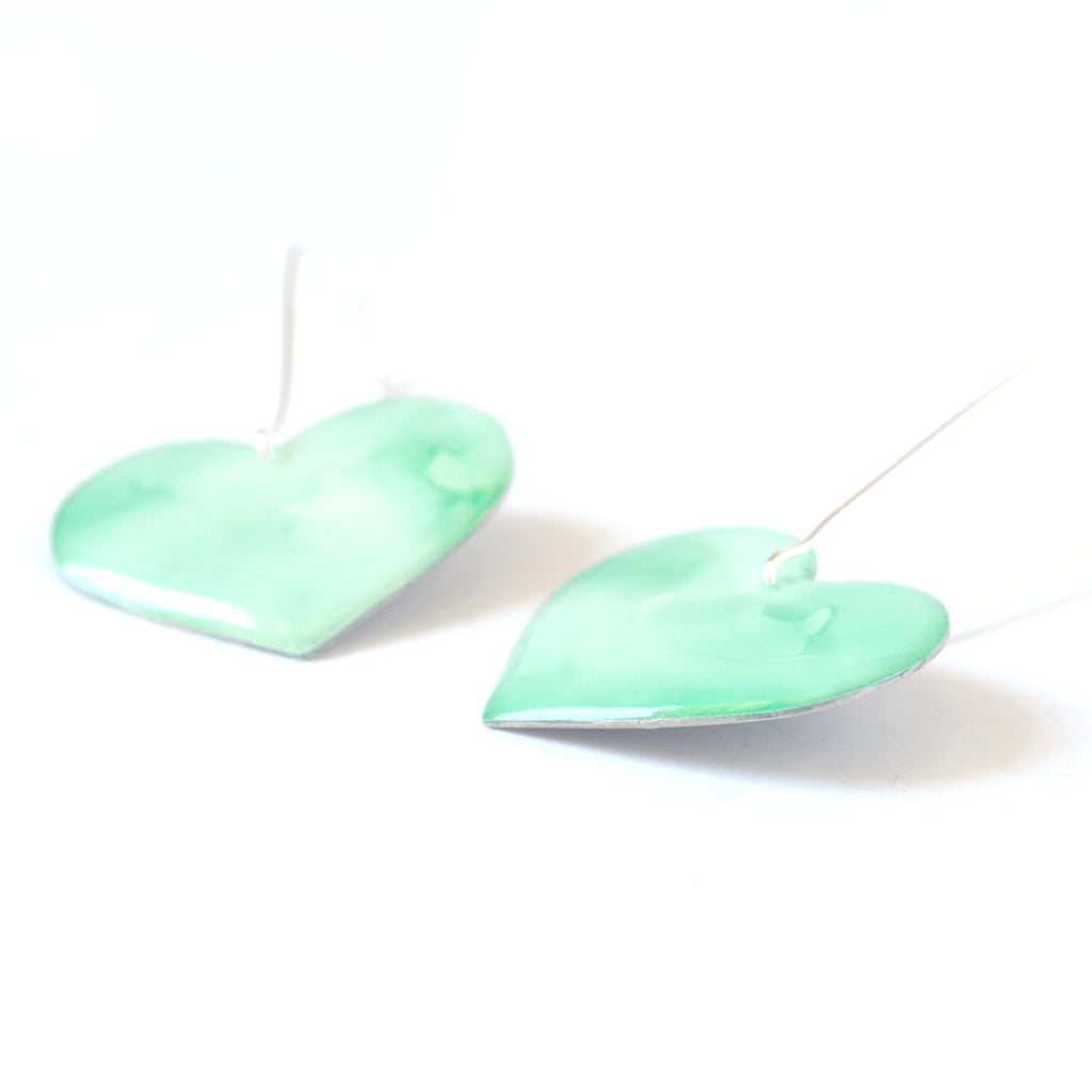 Minted Love Rosy Heart Earrings