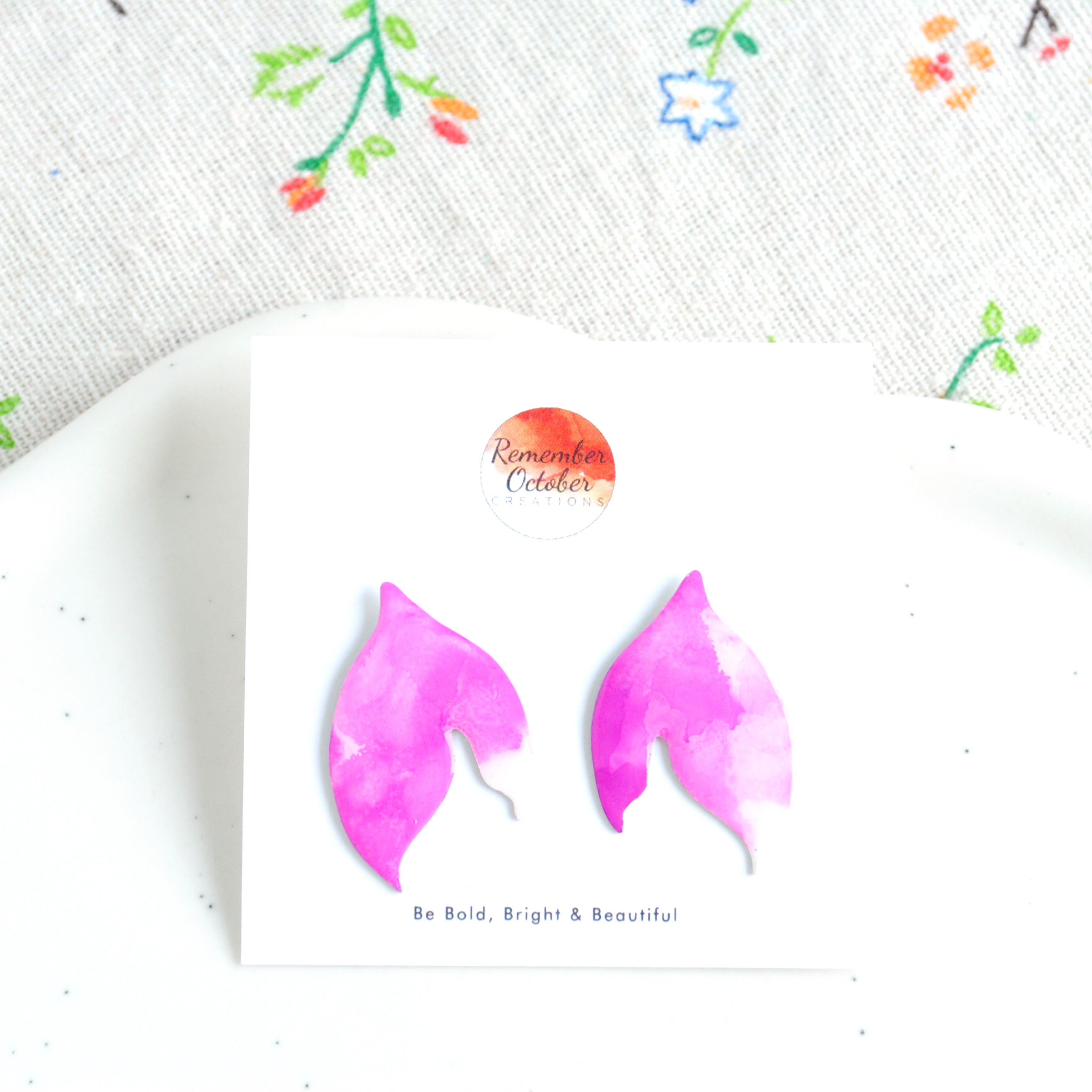 Pastel Purple Blossom Studs