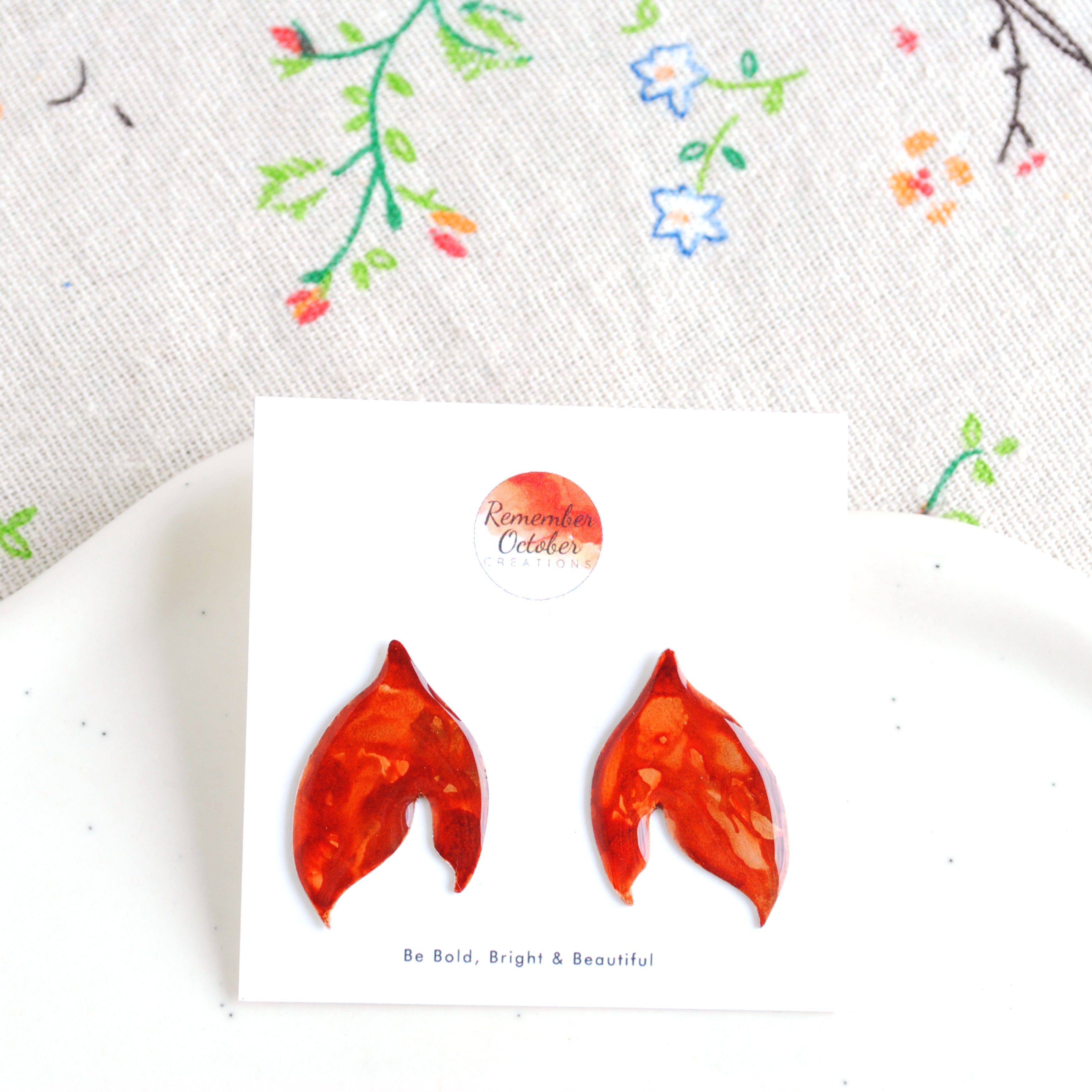 Cozy Pumpkin Spice Blossom Studs