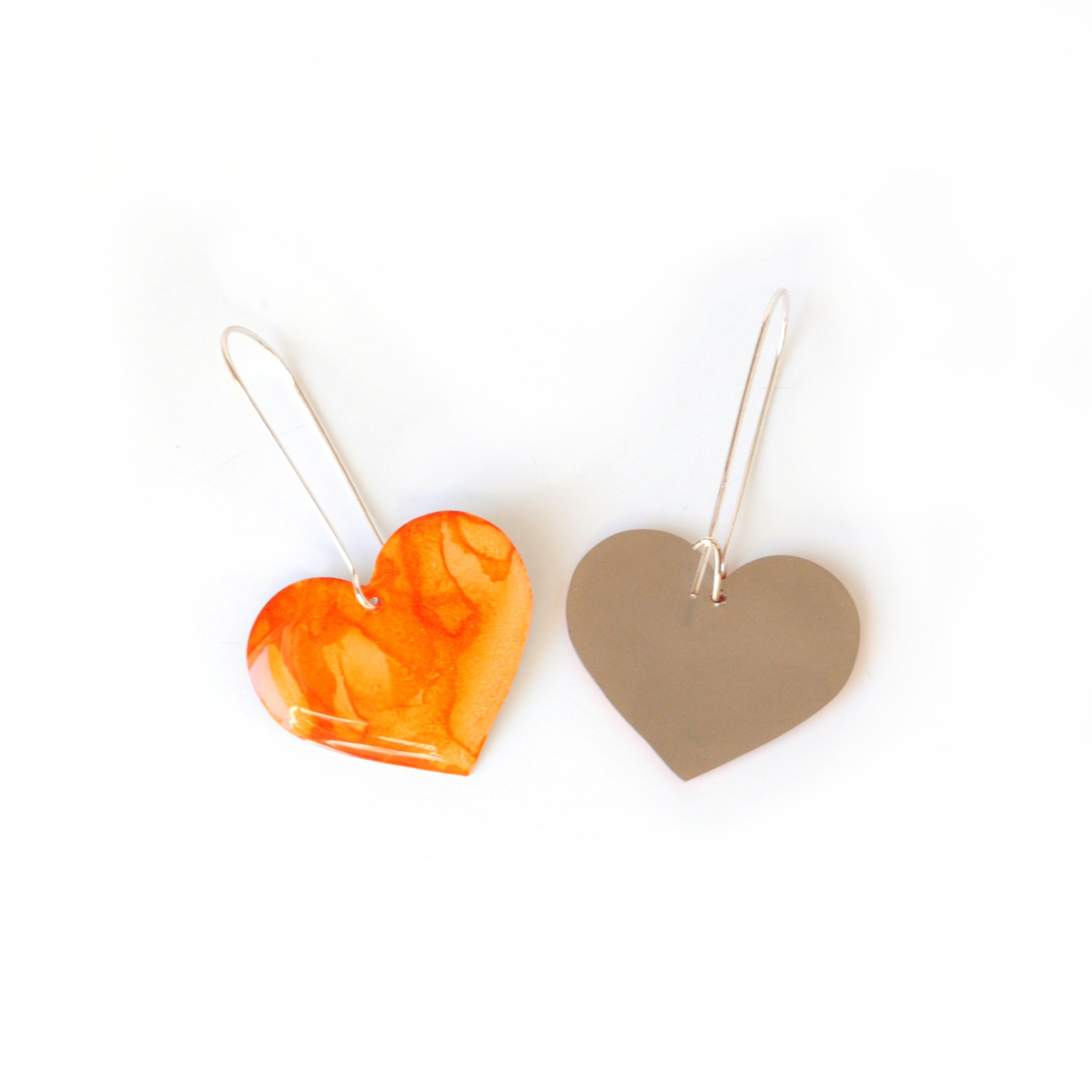 Dazzling Rosy Heart Earrings