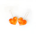 Dazzling Rosy Heart Earrings