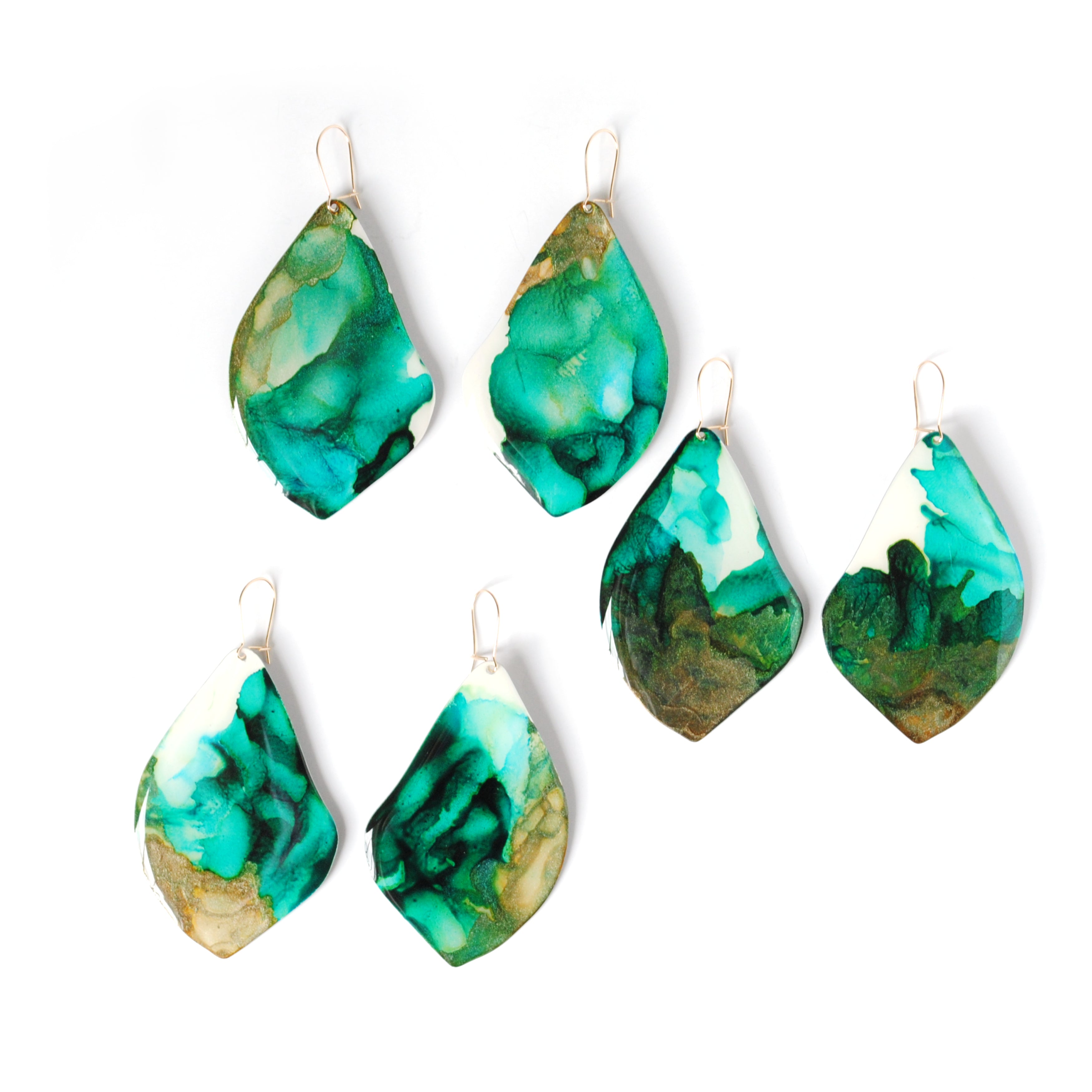 Tidal Glow Maple Earrings