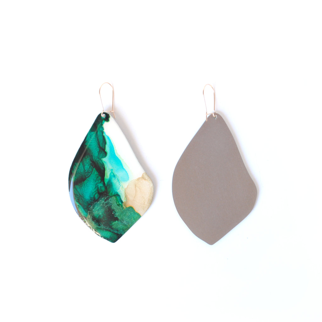 Tidal Glow Maple Earrings