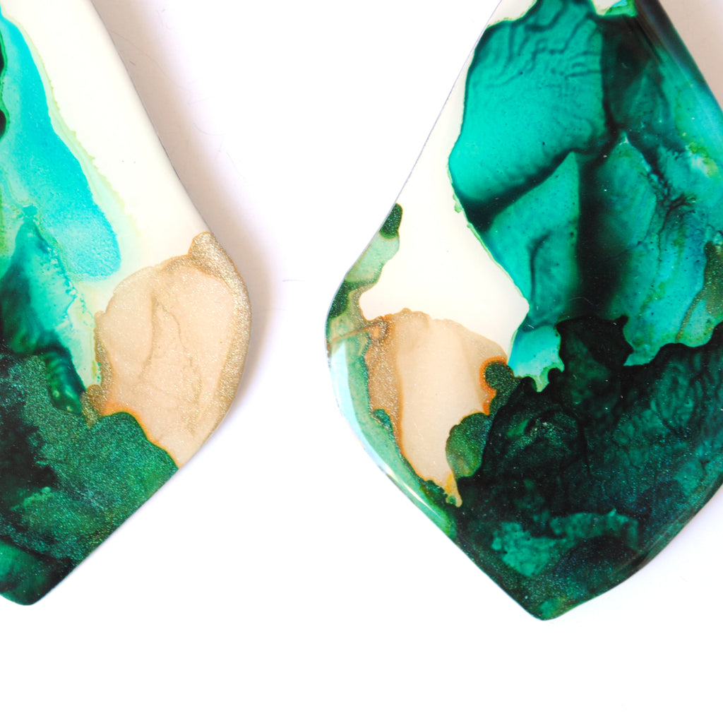 Tidal Glow Maple Earrings