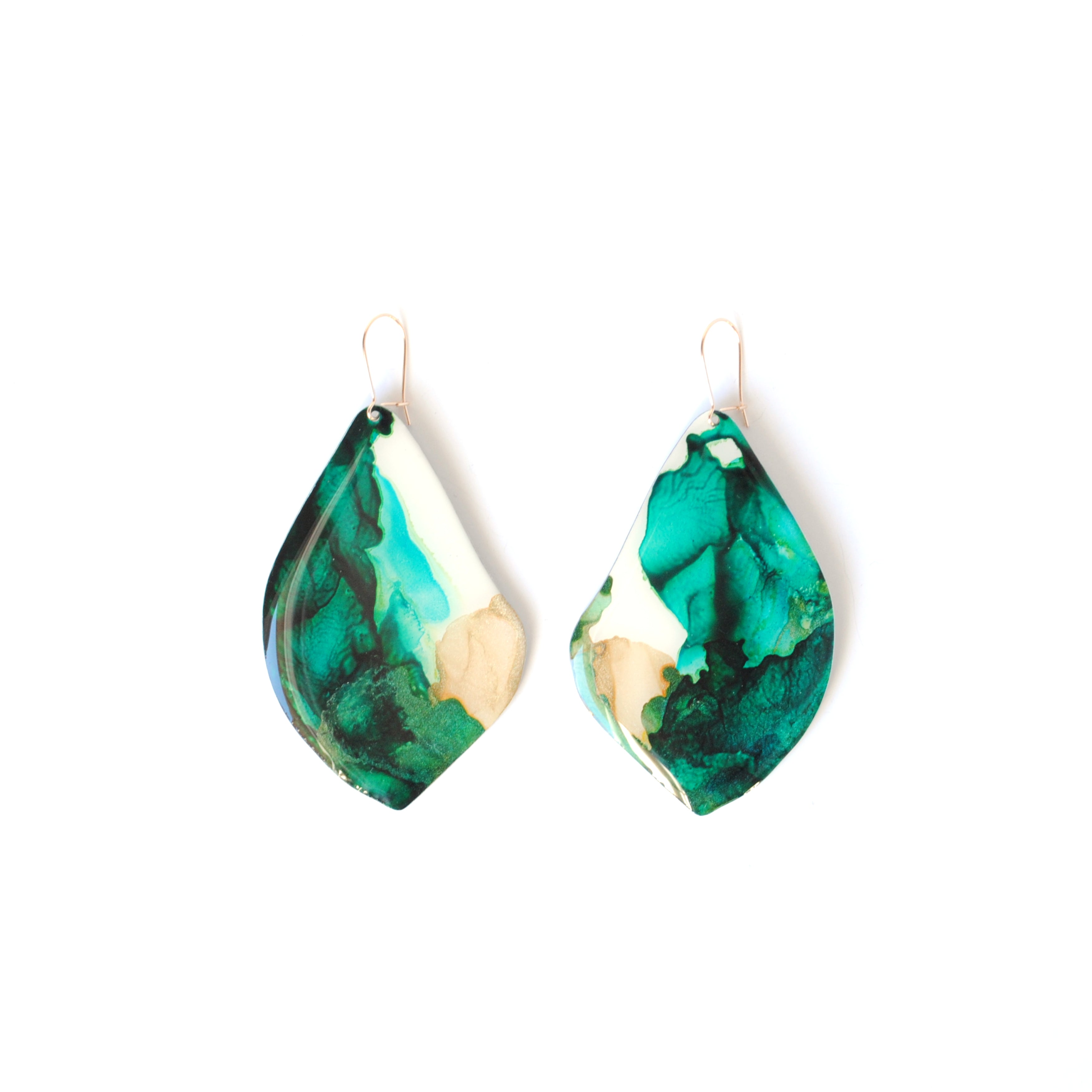 Tidal Glow Maple Earrings