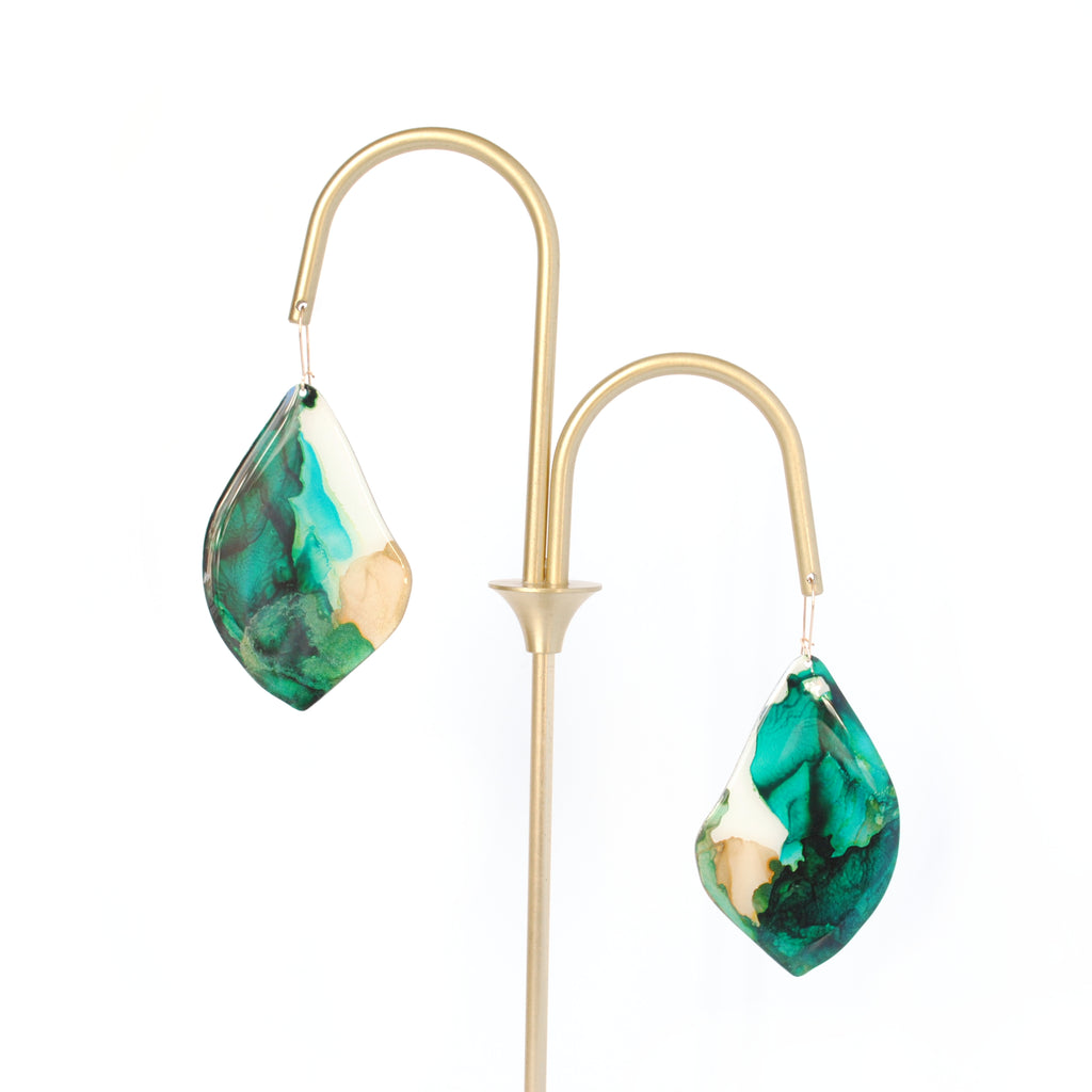 Tidal Glow Maple Earrings