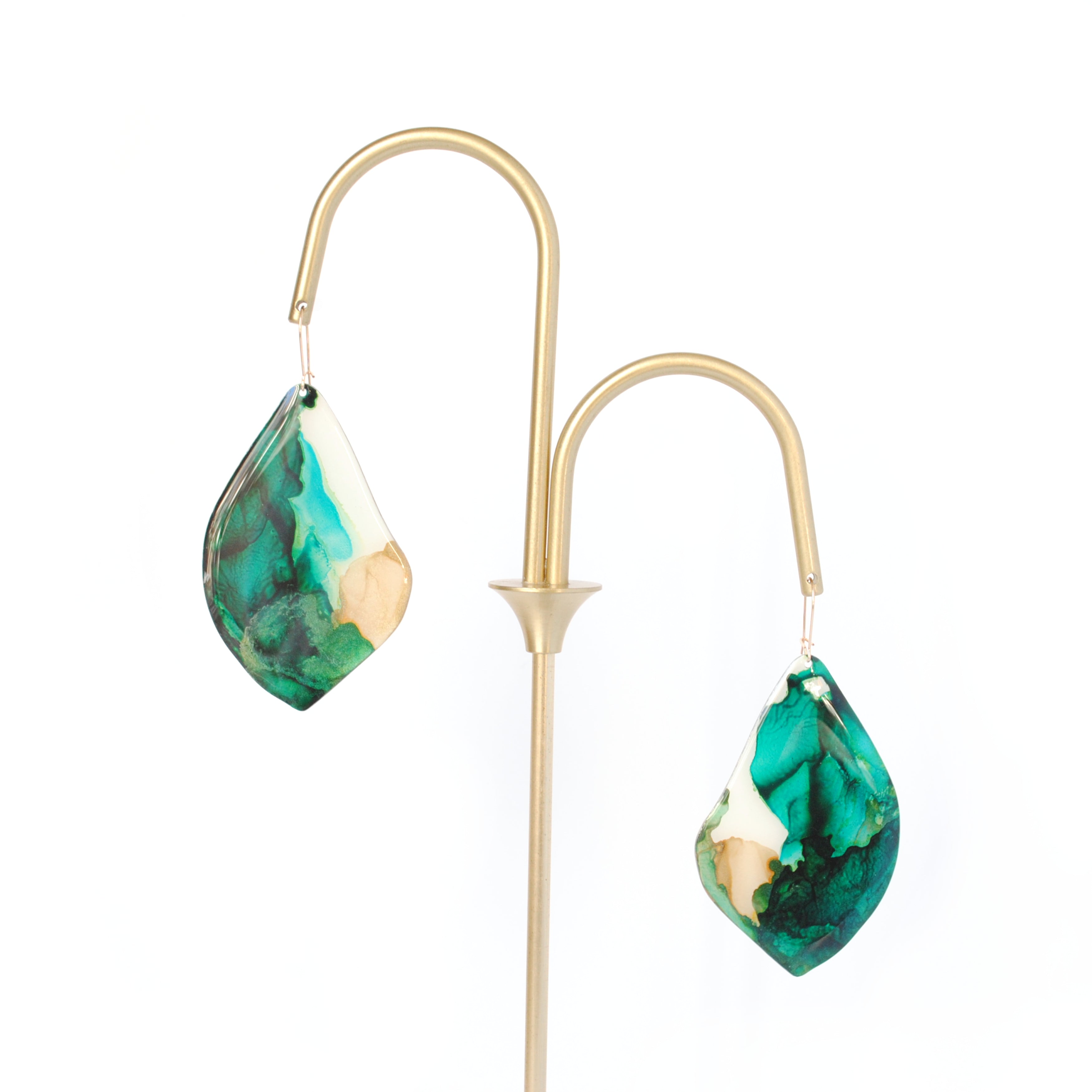 Tidal Glow Maple Earrings