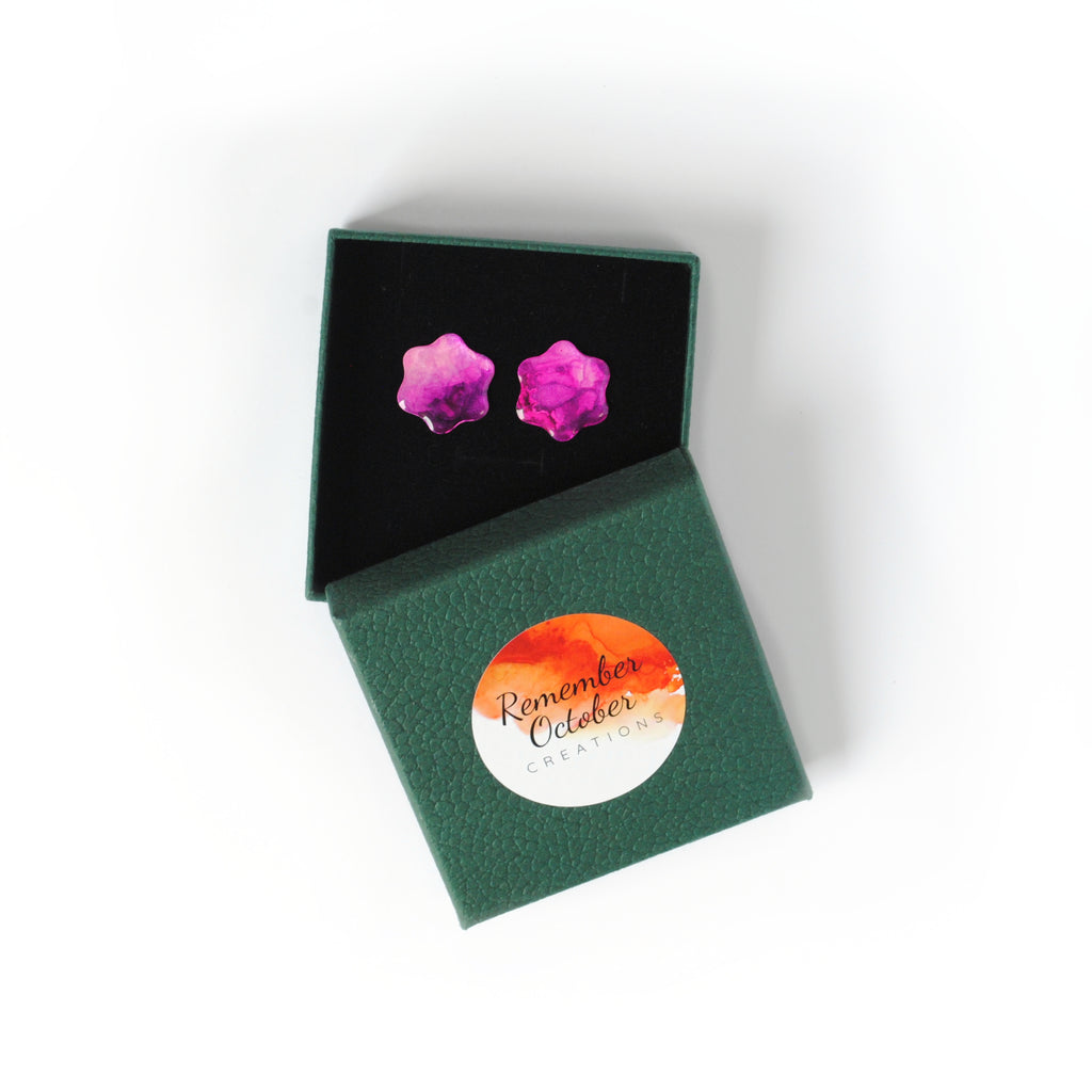 Velvet Shimmer Forget-Me-Not Studs