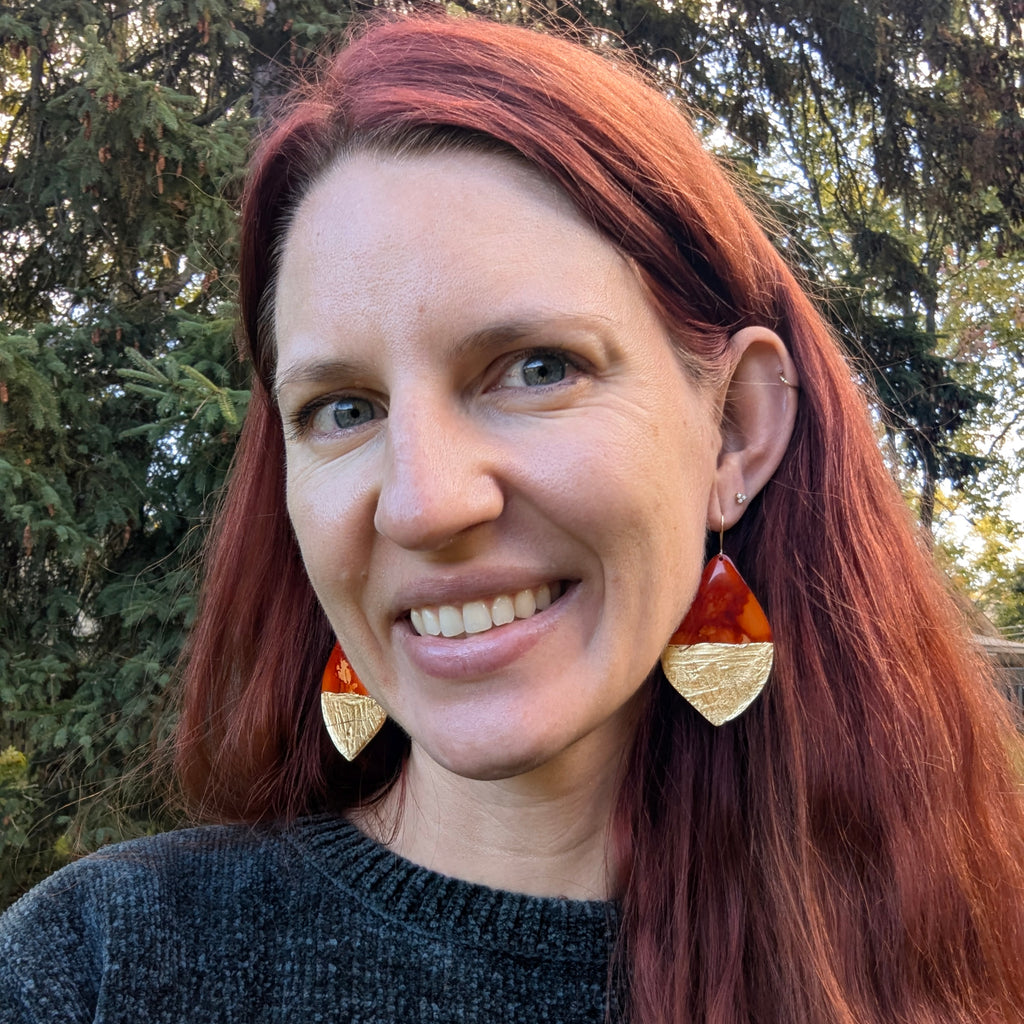 Autumn Glow Maple Earrings